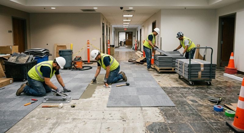 Our team working on Flooring Service projects in Sumner County, TN